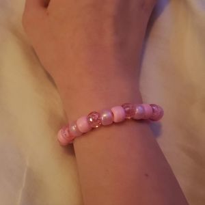Neon handmade bracelets (pink
